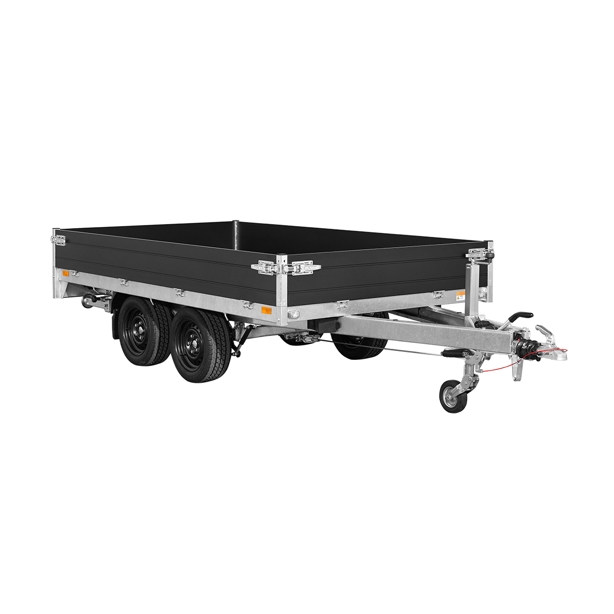Remorque plateau ridelle Saris 276 x 170 PTAC 2000 kgs "Black Edition