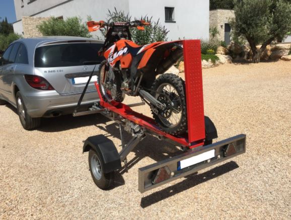 Porte-motos pliable en acier inoxydable, capacité 450 kg Oziconcept – Image 4