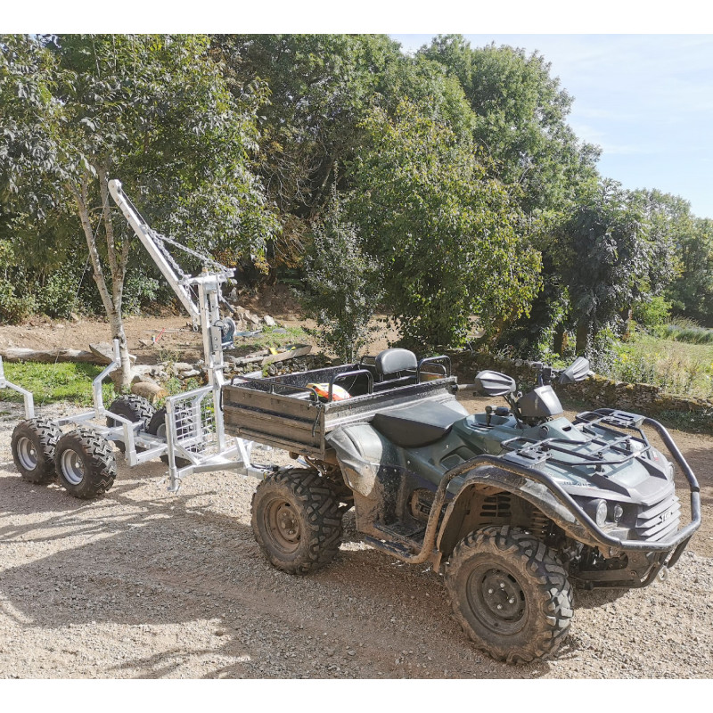 Remorque 1000 kg avec benne galvanisée et grue MW-Tools AHR1000GK – Image 6