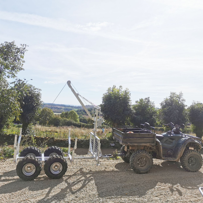 Remorque 1000 kg avec benne galvanisée et grue MW-Tools AHR1000GK – Image 7