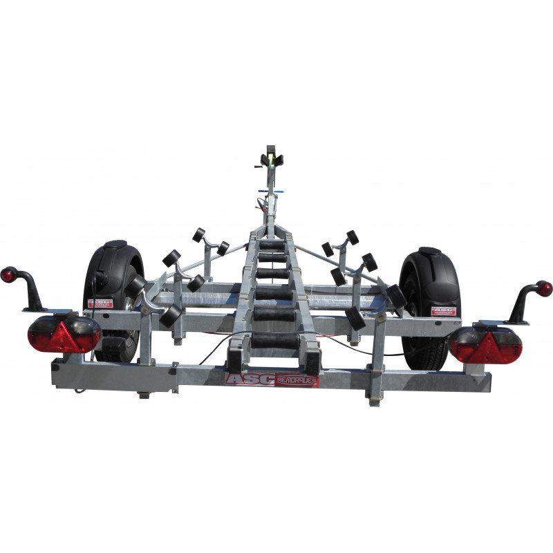 Remorque nautique ASC TB1132F pour bateaux rigides jusqu'à 1130kg