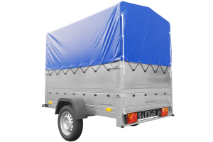 Remorque simple essieu 200×125 avec bâche haute, arceau, rehausses de ridelles et roue jockey Garden Trailer 201 KIPP