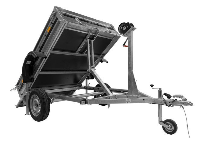 Remorque voiture benne basculante 206×136 MARTZ PRAKTI DUMPER 2014 PTAC 750 kg
