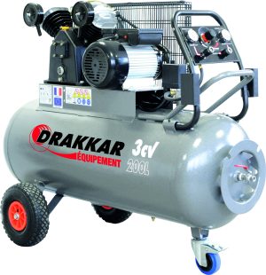 Compresseur à courroie 200L 3CV Drakkar