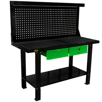 Établi avec panneau perforé JBM 511238, dimensions 1500x640x1550 mm – Image 2