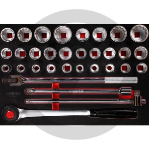 Insert de clé à douille KS Tools 32 pièces résistant à l'huile et aux produits chimiques