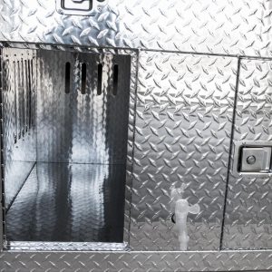 Coffre transport de chiens 1000 x 930 x 760 mm, 30 kg, Aluminium strié