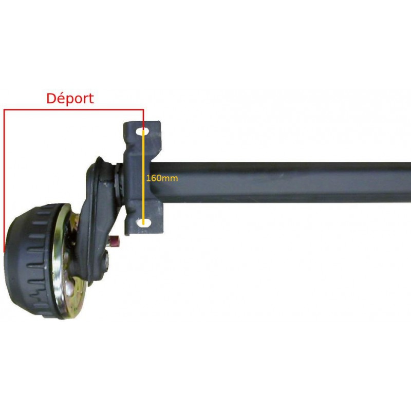 Essieu de remorque freiné AL-KO 1600Kg 5T112 EAB – Image 2