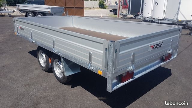 Remorque plateau ridelle aluminium Erde EXPERT XR342F 2500 kg – Image 3