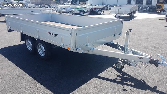 Remorque plateau ridelle aluminium Erde EXPERT XR342F 2500 kg – Image 2