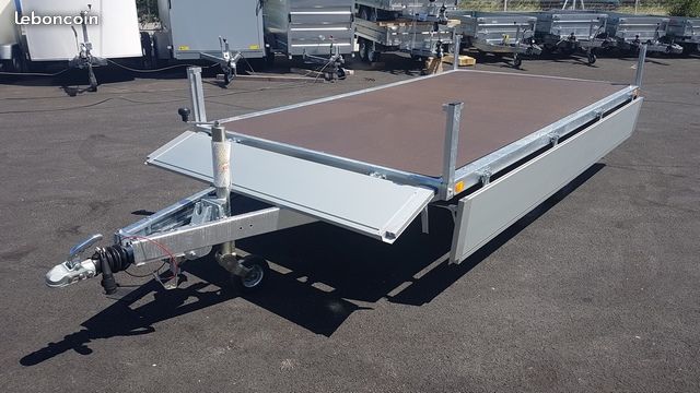 Remorque plateau ridelle aluminium Erde EXPERT XR342F 2500 kg – Image 5