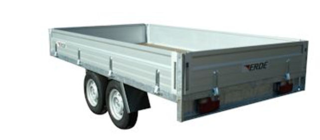 Remorque plateau ridelle ERDE XR402F 2500 kg 13 pouces 403x180 cm – Image 3